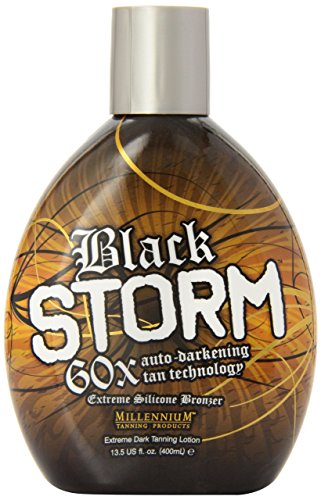 Millenium Tanning - Лосион за слънчеви бани premium Black Storm, 60-кратно силиконов бронзант с технологията