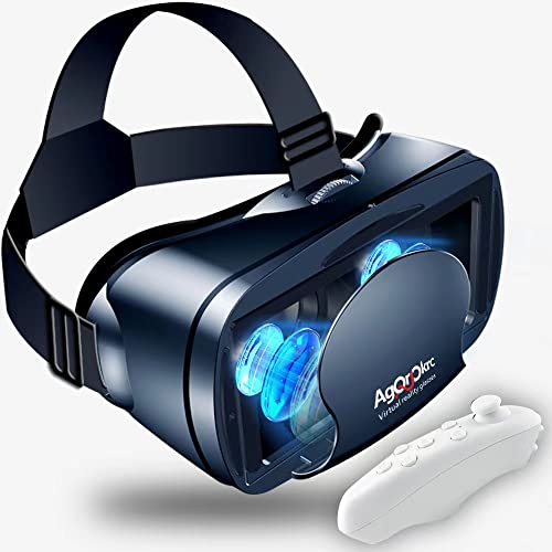 Слушалки виртуална реалност с Регулируем Контролер на 3D VR Очила Слушалки Виртуална Реалност HD Blu-ray