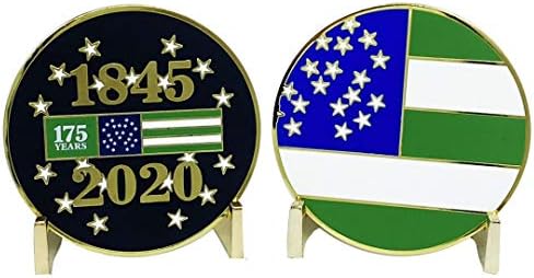 Монета, посветена на 175-годишнината от Полицията в Ню Йорк DL8-16, Флаг на Департамента на полицията на Ню Йорк 1845-2020,