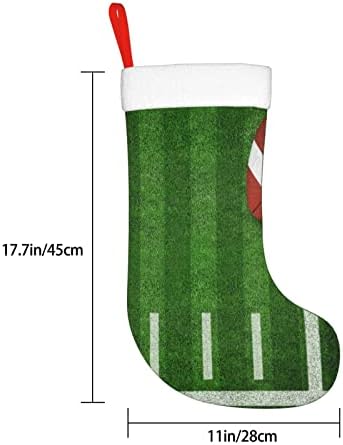 Коледни Чорапи Augenstern, Линия на Двора за Американски Футбол, Двустранни Окачени Чорапи За Камината