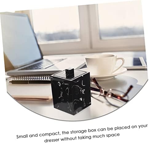 Кутия за съхранение на памучни тампони Zerodeko Кутии За съхранение с Капак Преносим Кутия За Съхранение на Декор