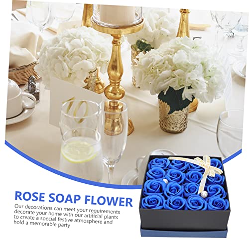 AB BOOFAN Rose Сапун Подарък Цвете Изкуствена Роза Синята Подарък Кутия за Вино Комплект Етерични Масла 1 Скоростна