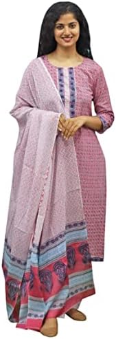 Директен Кърт от индийски памук, с принтом Ръчно изработени Peegli с Панталони и Комплект Dupatta