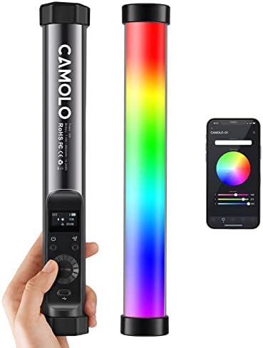 Преносима Светлинна Пръчка CAMOLO RGB Преносима Пръчка RGB LED Light Stick Tube Light Stick Магнитно Осветление
