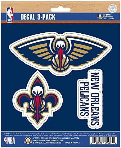 ФАНМАТЫ 63301 New Orleans Pelicans Комплект От 3 Части Термоаппликации