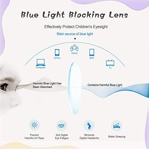 Блокиране на синя светлина очила LifeArt Kid, се Филтрира 85% от вредната синя светлина, облекчаване на напрежението