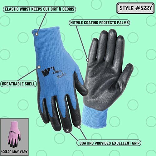 Детски работни ръкавици, Wells Lamont унисекс, сини /розови, 1 бр. в опаковка