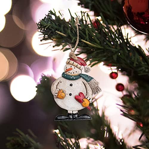 Снежен Човек Висулка От Смола Украсата На Коледната Елха Е С Цветна Инженерство Коледно Дърво, Коледна Украса Бяла