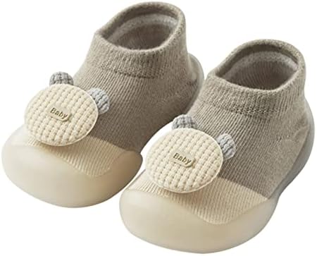 Bearbay Детски Чорапи Обувки Гумени Подметки Нескользящие Домашни Чехли за Секс Унисекс Новородени Бебета, за