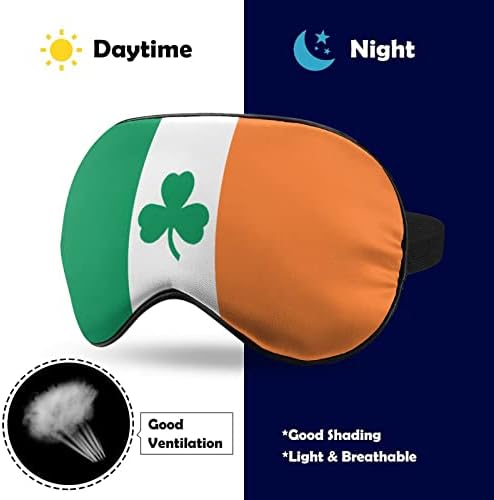 Ирландски флаг Централи и Детелина Мека Маска за очи с Регулируема Каишка Лека Удобна Превръзка на очите за Сън