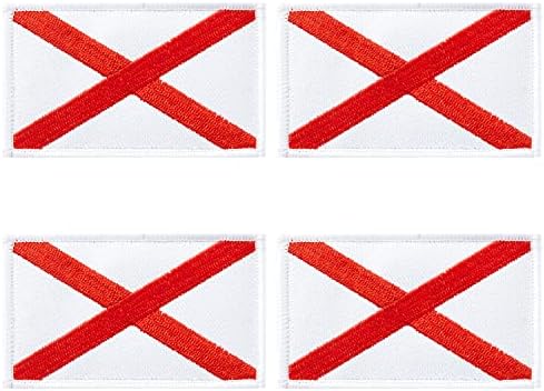 4 бр. Ленти с флага на щата Алабама, на Бродирани нарукавная обогатяване с плетене на една кука и линия, флаг, Тактически Ленти