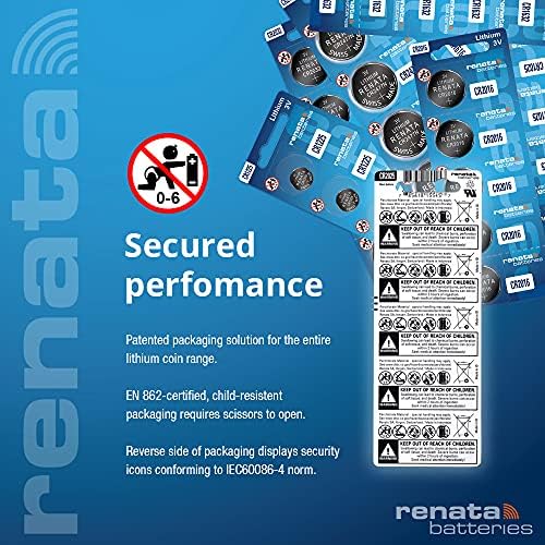 Батерии Renata Twin Pack CR2032, батерия за монети, 2 бр.