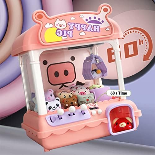 Машина за събиране на бонбони ADLOF, Мини-Машина-Нокът със звуци и светлини, Аркадна игра-Нокът за деца, най-Добрият подарък за парти (Цвят: розов, размер: 10 куклен театъ
