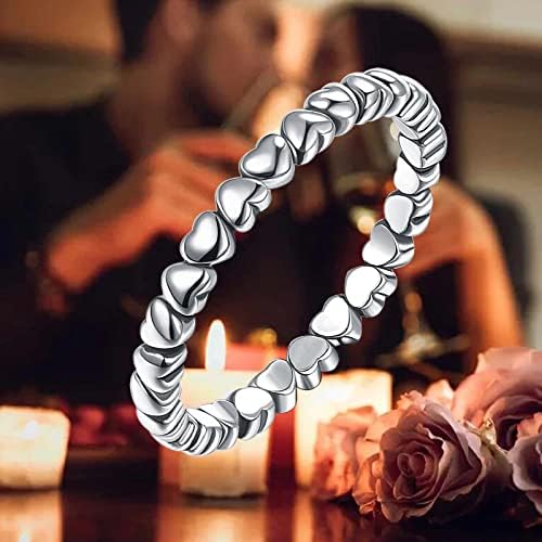 2023 Ново годежен пръстен със сърце и любов подарък за Свети Валентин, прасковени модни дамски подарък пръстен, пръстен
