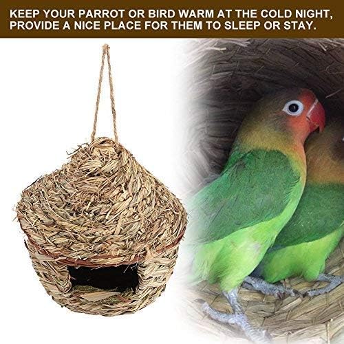 Bird ' s Nest Fdit, Клетка за Птичи Гнезда от Слама, Ръчно изработени, Къщичка за Люпене, Пещера за Разплод в 3 Размера