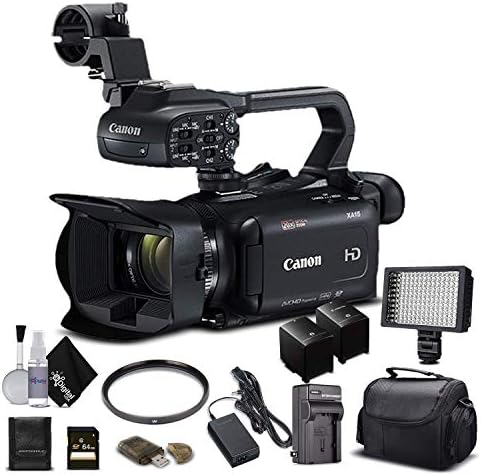 Компактна видеокамера Canon XA15 Full HD 2217C002 с карта с памет 64 GB допълнителна батерия и зарядно устройство,
