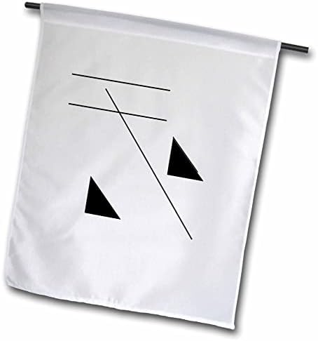 Триизмерно изображение на геометрична фигура в черно-бели тонове - Flags (fl_354426_1)