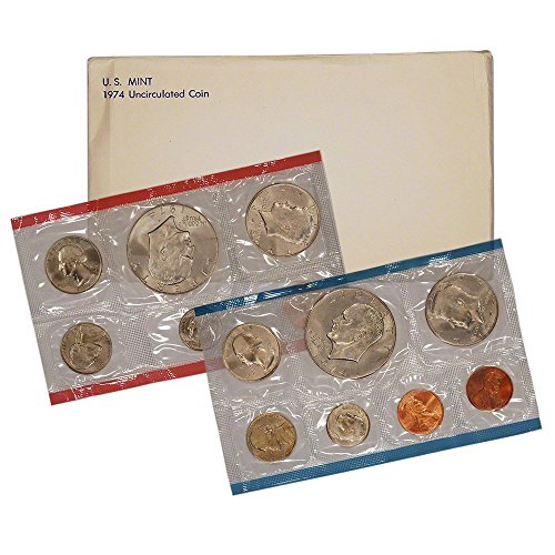 1974 Различни Марки мента Мента е набор от 13 Монети P & D Монетни дворове, Без да се прибягва Uncirculated