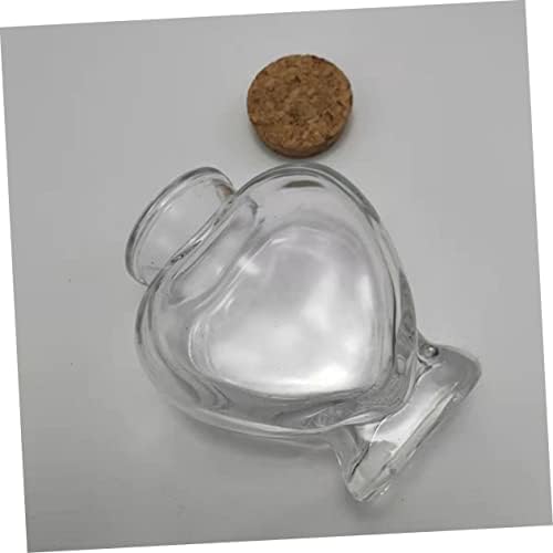 Veemoon 10шт Сърцето Стъклена Бутилка Прозрачни Стъклени Буркани Занаят Банка За Съхранение на Стъклени Бутилки