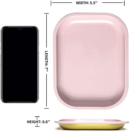 Сладко розово тава за търкаляне, мини-Малко тава, метална тава за излизане от премиум-клас с мека магнитен капак от PVC,