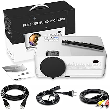 Проектор CUJUX led Мини Микро Портативен HD Видео Проектор с USB за Игрални филми за Домашно Кино (Цвят: Стил на Две)