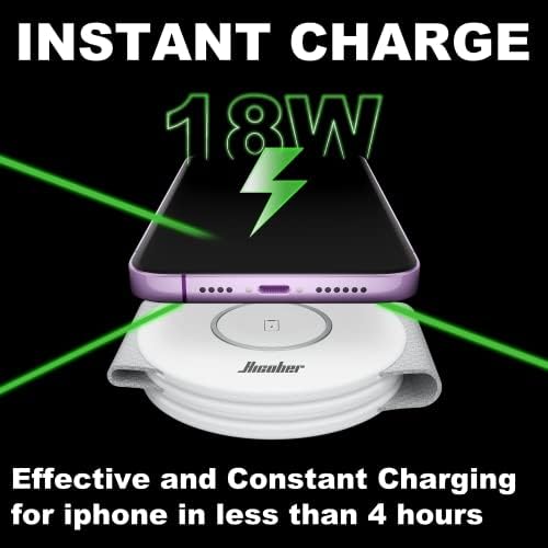 Безжично Зарядно за Кола Hicober за iPhone 14/13/12/Pro Max Mini и за Пътуване 3 в 1 зарядно устройство за iPhone