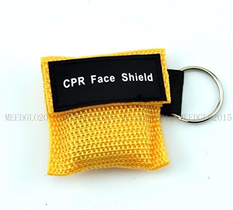 KTKANG 100 бр. / опаковане. ключодържател за защита от изкуствено дишане със защитна маска за лице Aed 5 цвята