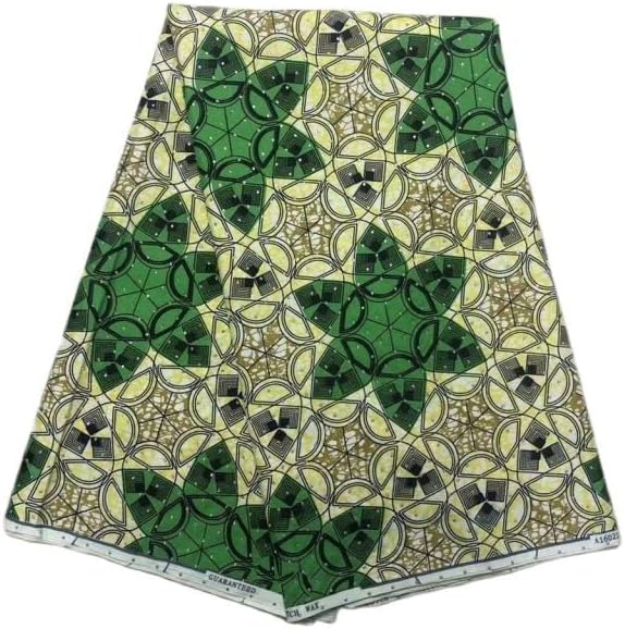 46-47 инча Ширина Истински восък Анкара за тъкани Текстил за рокли, Памук Африканска плат с восъчен принтом и камъни