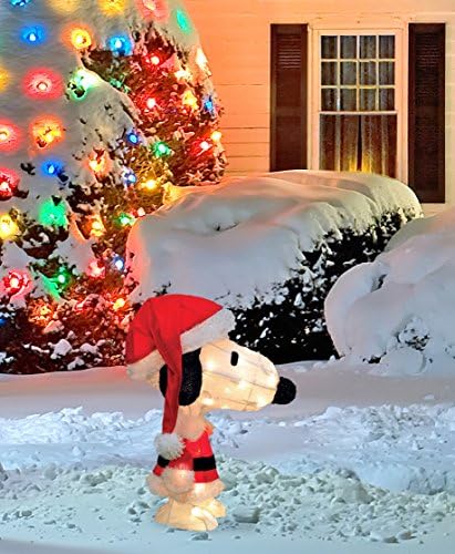 ProductWorks 18 Peanuts 3D Предварително Текущ Woodstock в Шапката на Дядо Коледа, за Коледните празници, Художественото