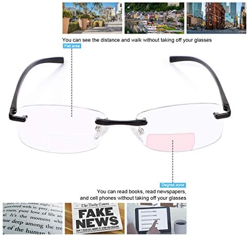 MIRYEA 1.5 x Увеличение на Сгъваеми Прогресивно Мультифокальные Очила За четене + Бифокални Очила За четене без