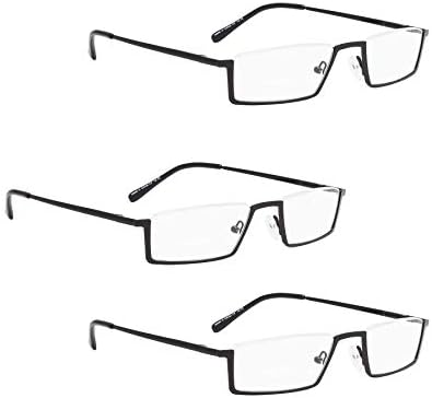 LUR 3 опаковки на метални очила за четене в полуободке + 3 опаковки очила за четене без полуободки (само 6 двойки ридеров + 2,75)