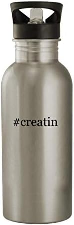 Подарък дрънкулки creatin - Бутилка за Вода от Неръждаема Стомана, 20 грама, Сребрист цвят