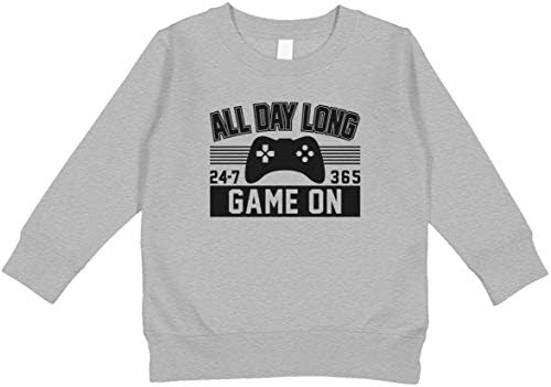 Amdesco Играта за деня с дълга блуза за деца 24-7 365 Gamer