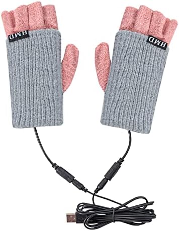 Ръкавици USB Дебели Отопление Топли Ръкавици за възрастни, Дамски Ръкавици, Модни Креативни И Нагревающие Зарядни