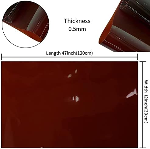 HYANG Тъмно Кафяв Прозрачен PVC Супер Прозрачни Холограма Винилови Листове от Изкуствена Кожа 1 Ролка 12 x 47 (30 cm x 120