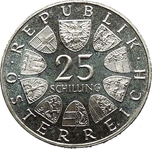 1964 Австрийски ДРАМАТУРГ Франц Грильпарцер 25 Шилинга АВСТРИЙСКАТА монета i53778