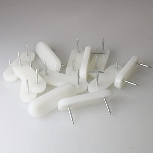 YHXiXi 20PCS Бели Мебели Крака на Стола Игли Пълзящи и Нокти за Запазване на Игли Пластмасова Корона Двойни