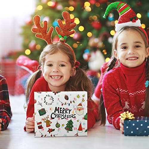 Бижутериен Адвент-Календар|и Комплект за изработка на Коледни Гривни за Момичета |Календар за Обратно броене до Коледа, Календар