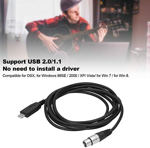 01 02 015 USB Конектор към XLR кабел с микрофон, Щепсела и да играе Удобно използване на Екранирани кабели