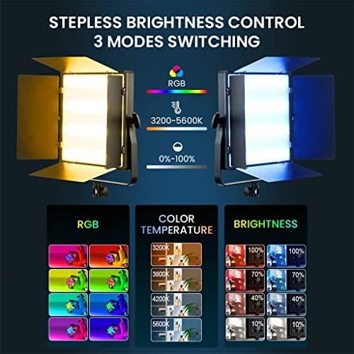 LMMDDP Димиране два цвята RGB led Комплект за видео 3200-5600K Led Професионален Панелен Лампа за Студийната Фотография