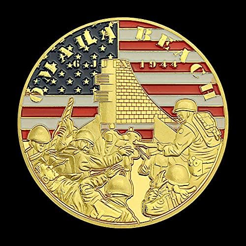 Сувенир Инвазията в Нормандия, Възпоменателна Монета на плажа Омаха, Операция овърлорд, Златна Монета на Повикване