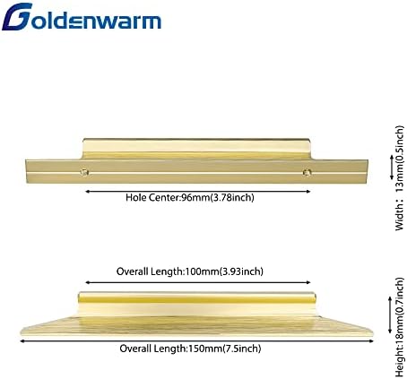 goldenwarm 7-1/2-инчов Дръжки за шкафа, Златни чекмеджета - LS7024BB192 Дръжки за Шкафа матиран Месинг, Декоративни Мебели