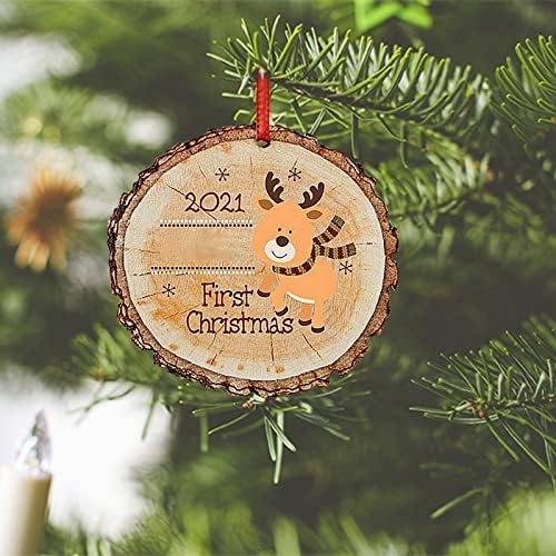 NSQFKALL Записал Коледна Елха Акрилни Висулка 2021 Коледно Дърво за Украса За торта Подпори Червено (A, един