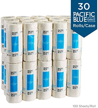 Двуслойни Хартиени кърпи Pacific Blue Select с пробиване на руло от Georgia-Pacific Pro, 100 Листа В ролка, 30 Ролки