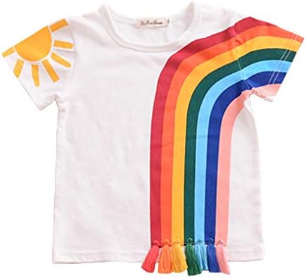 Тениска с къси ръкави и четки за Малки Момчета и Момичета, Розова Тениска На Райета, Летни Ежедневни Блузи