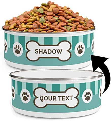 Персонални купички за кучета (30 грама), за храна или вода, Добавете името на вашия домашен любимец - Изработена