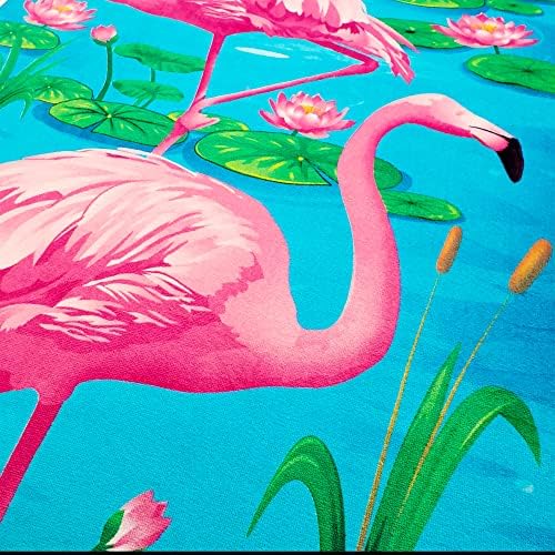 Плажна кърпа Beachland Flamingo 30 x 60 см от памук (фламинго и цветя - 1 кърпа)