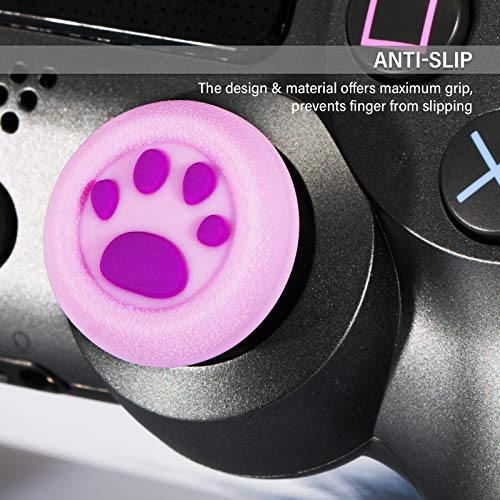Playrealm Мек Каучук Силиконов калъф с 3D текстура за улавяне на палеца x 4 за PS5, PS4, Xbox X Series / S, Xbox One,