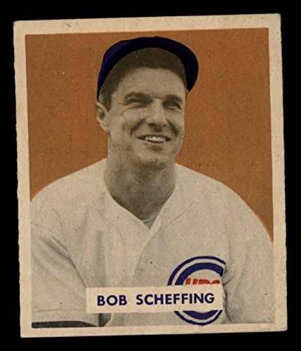 1949 Боуман № 83 по името на Боб Шеффинг Чикаго Къбс (Бейзболна картичка) (Име отпред) VG Cubs
