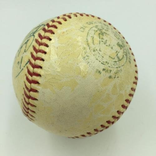 1960 Джо Ди Маджо, подписан от Американската лига бейзбол (Джо Кронин) с ДНК PSA - Бейзболни топки с автографи